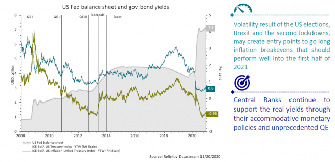 US Fed balance sheet and government bond yields